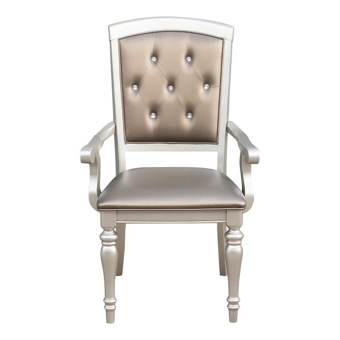 Orsina Arm Chair in Silver (Set of 2)