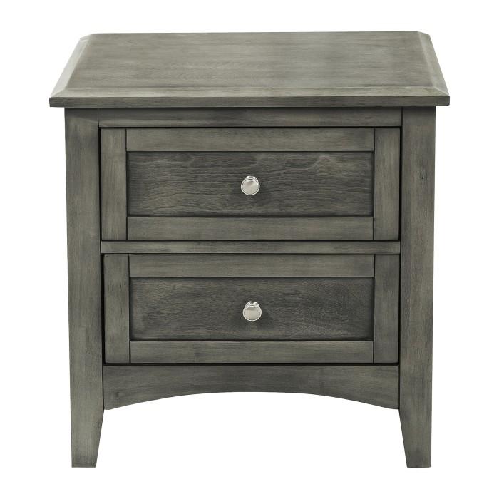Garcia 2 Drawer Nightstand in Gray 2046-4