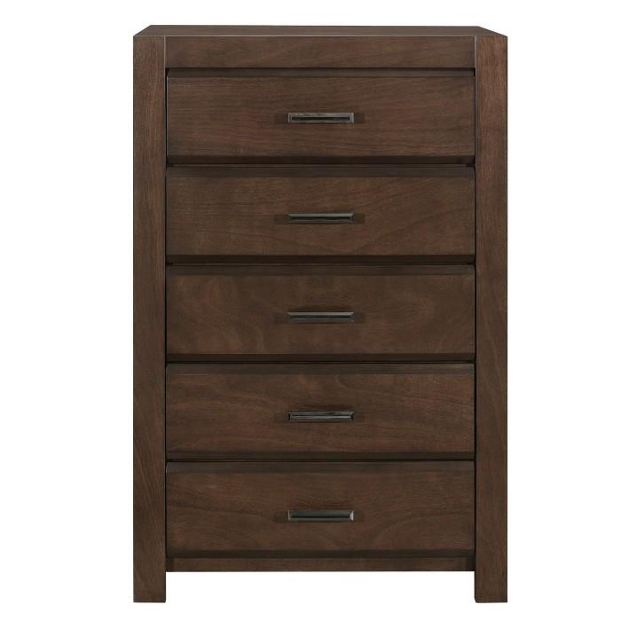 Erwan 5 Drawer Chest in Dark Walnut 1961-9