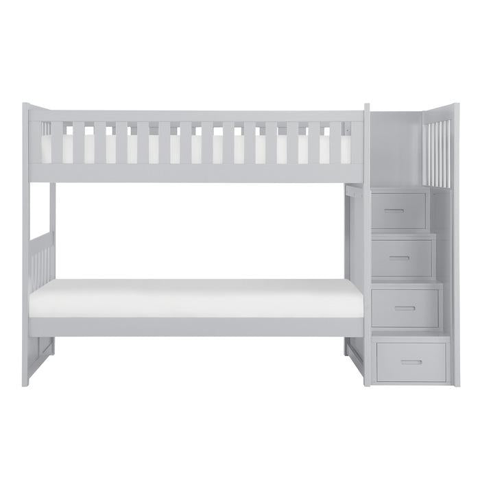 Orion Bunk Bed w/ Reversible Step Storage in Gray B2063SB-1