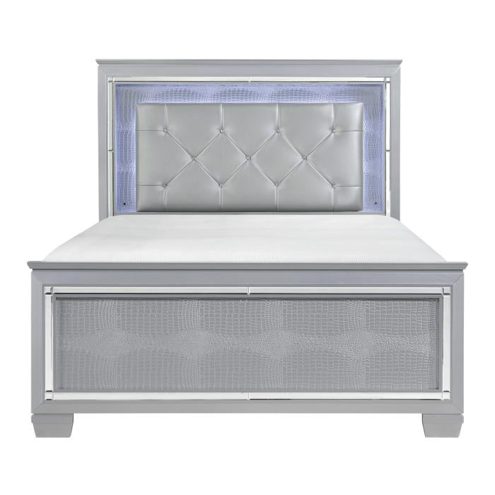 Allura Full Panel Bed in Silver 1916F-1