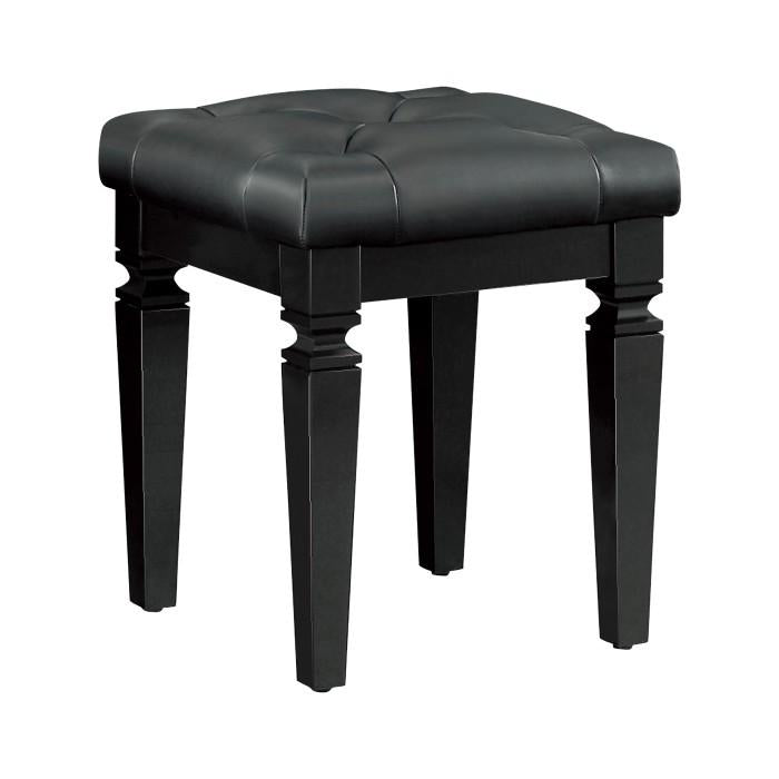 Allura Vanity Stool in Black 1916BK-14