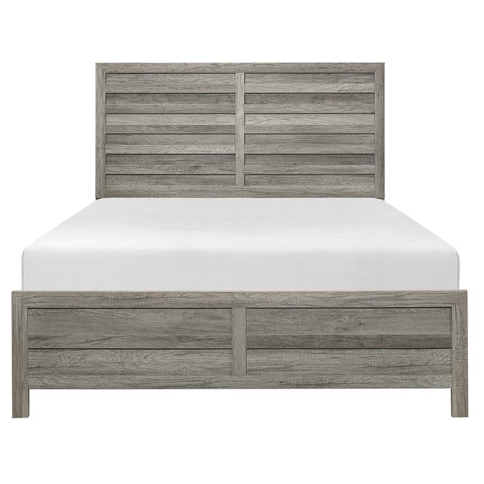 Mandan Queen Panel Bed in Weathered Gray 1910GY-1