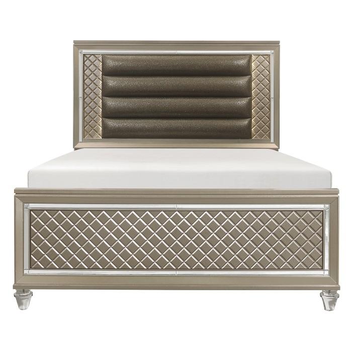 Youth Loudon Full Platform Bed in Champagne Metallic B1515F-1