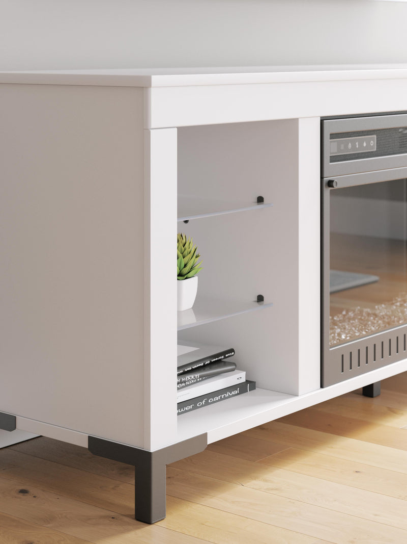 Brollevi 60" TV Stand with Electric Fireplace