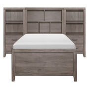 Woodrow-4pc Set Twin Wall Bed with Toy Boxes (TB+2PNS+TFT) image