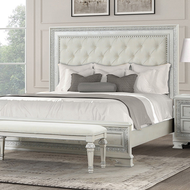 Stella Mia E.King & Queen Bed White & White